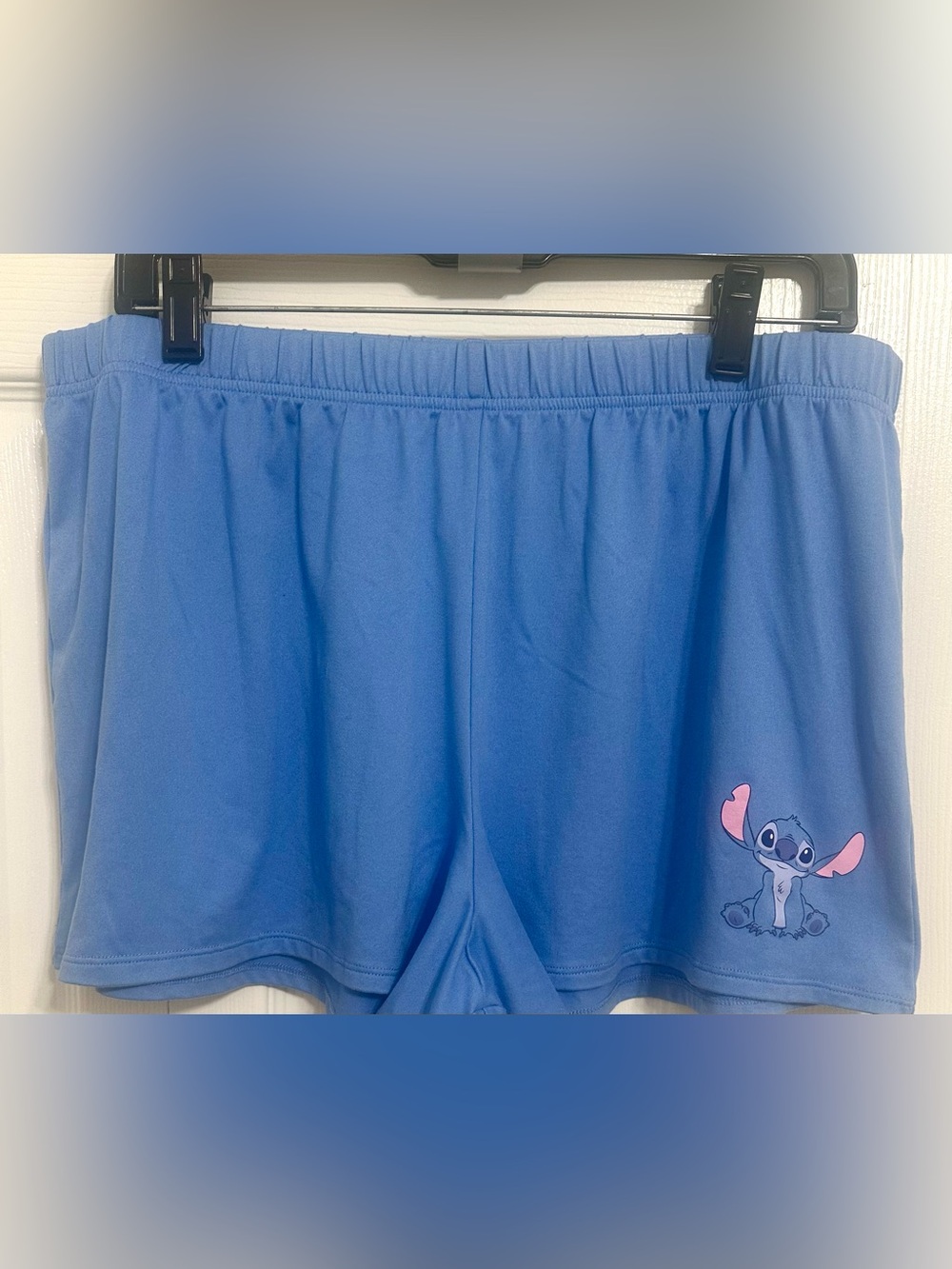 Disney Stitch Blue Women's Athletic/Sleepwear Shorts Large🩵💜🩵